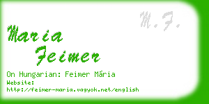 maria feimer business card